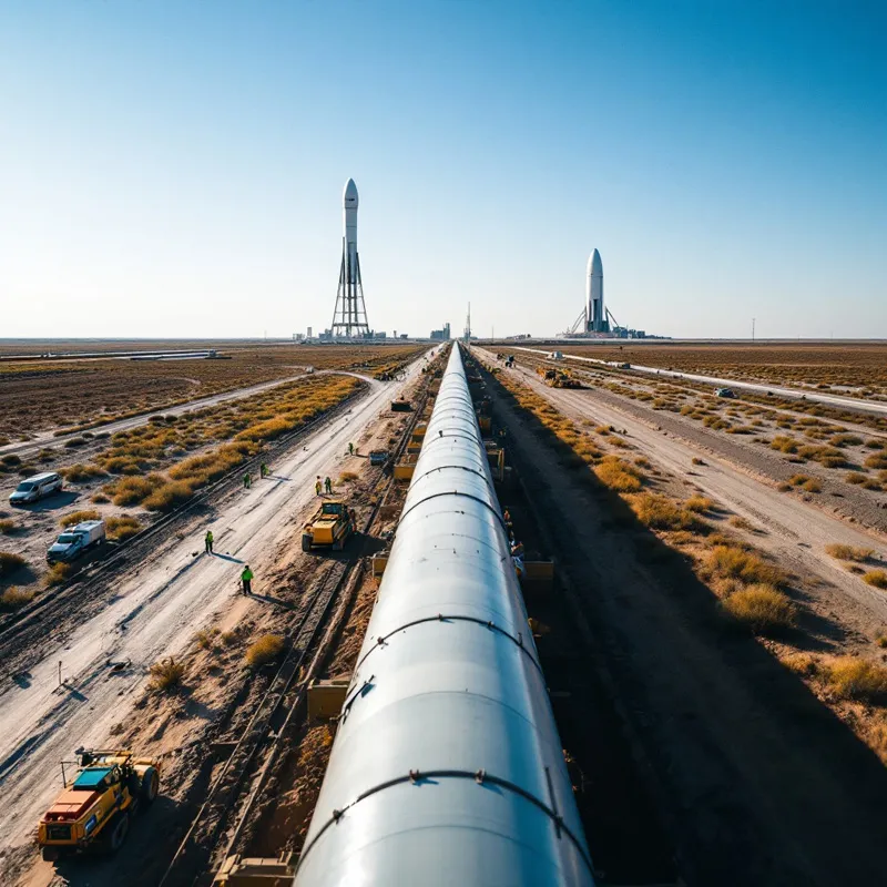 SpaceX Plans Eight-Mile "Starpipe" Natural Gas Line to Fuel Starship in Texas