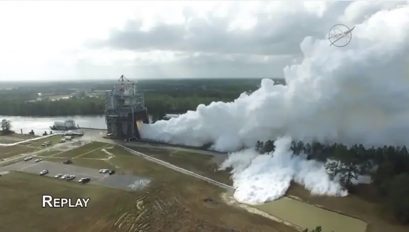 RS-25 hot fire pushes SLS engine to record 113 percent thrust level