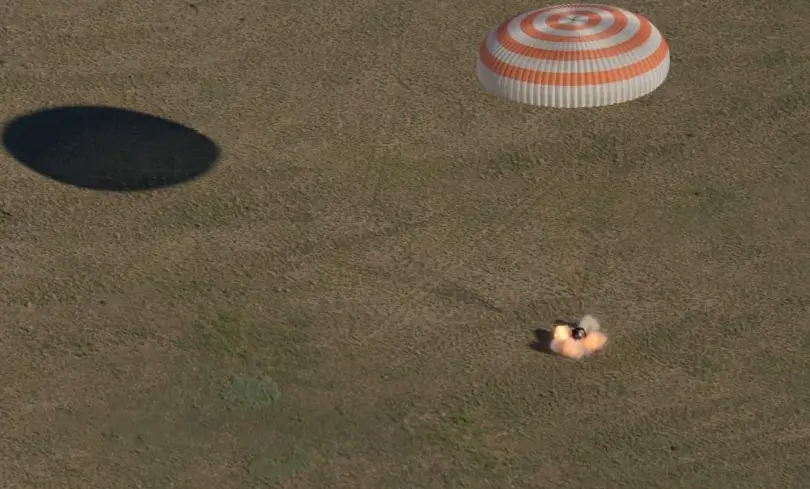 Three Station crewmembers return to Earth on Soyuz MS-07