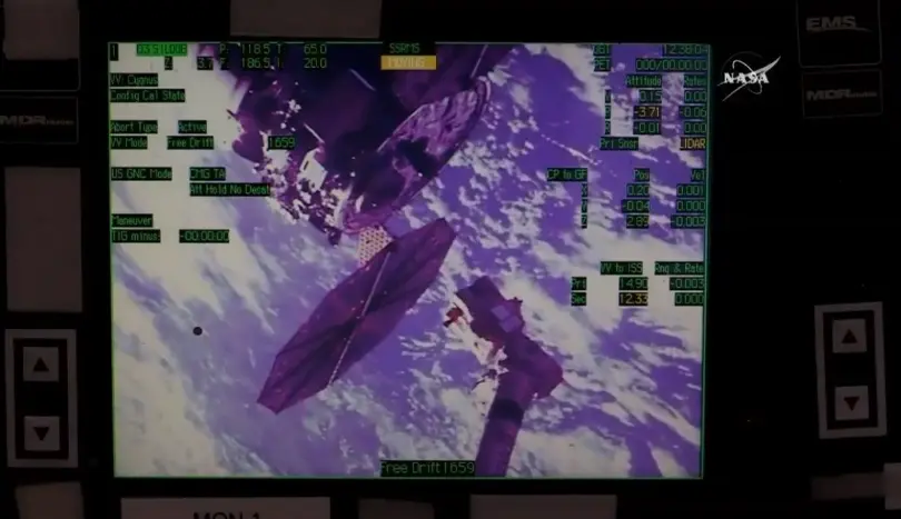 Cygnus departs ISS following reboost test