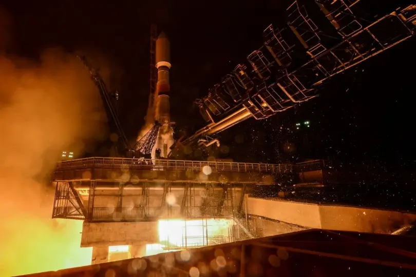 Soyuz 2’s 110th mission launches three civilian communication satellites
