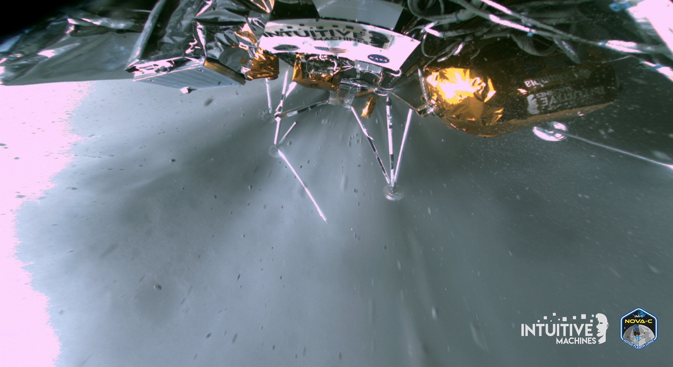 That moment when you land on the Moon, break a leg, and are about to topple over