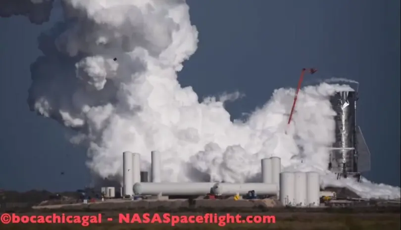 SpaceX Starship Mk1 fails during cryogenic loading test