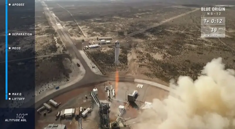 Blue Origin’s New Shepard conducts 12th test launch