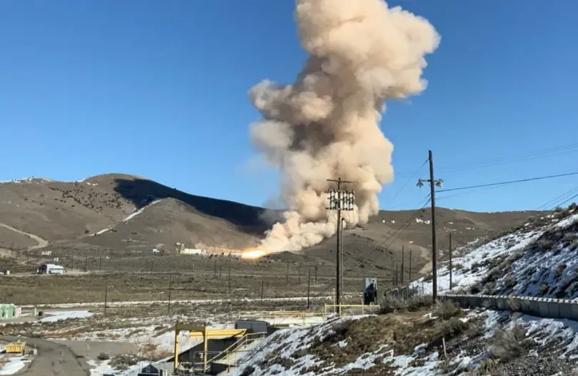 Northrop Grumman OmegA 2nd stage tested at NGC in Promontory