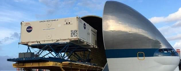 Orion’s heat shield arrives at Kennedy for EM-1 mission preparations