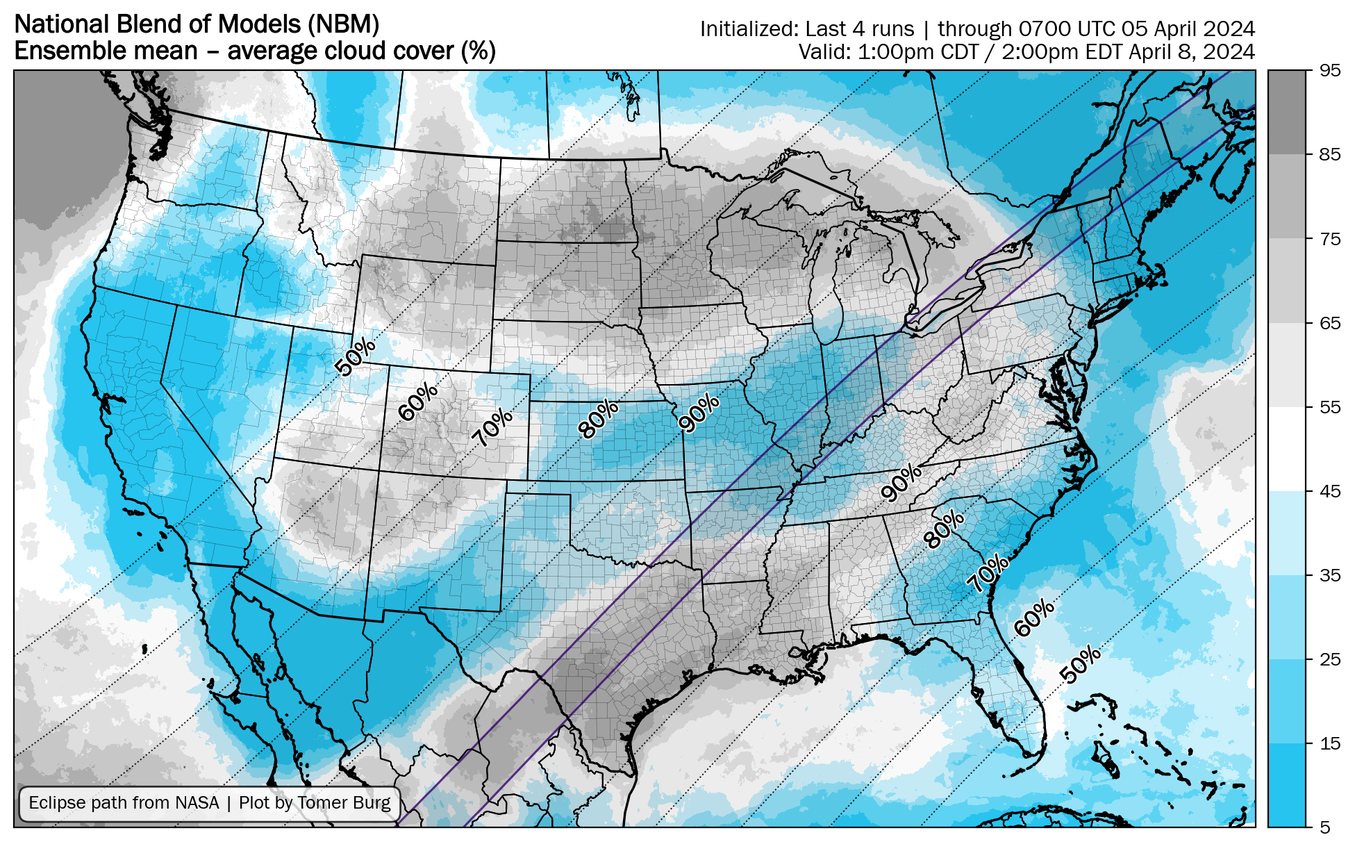Here are the winners and losers when it comes to clouds for Monday’s eclipse