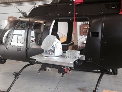 Hughes Demos BLoS Helicopter HD Video Transmission Over Satellite