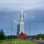 The combination of the Chang'e-7 lunar probe and the Long March-5 Y14 carrier rocket at the Wenchang Spacecraft Launch Site on Aug. 19, 2026 in Wenchang, Hainan Province of China.