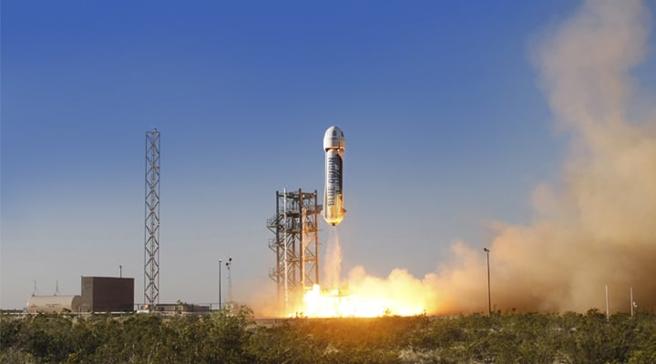 Blue Origin Completes Test Launch of New Horizons VTVL Vehicle