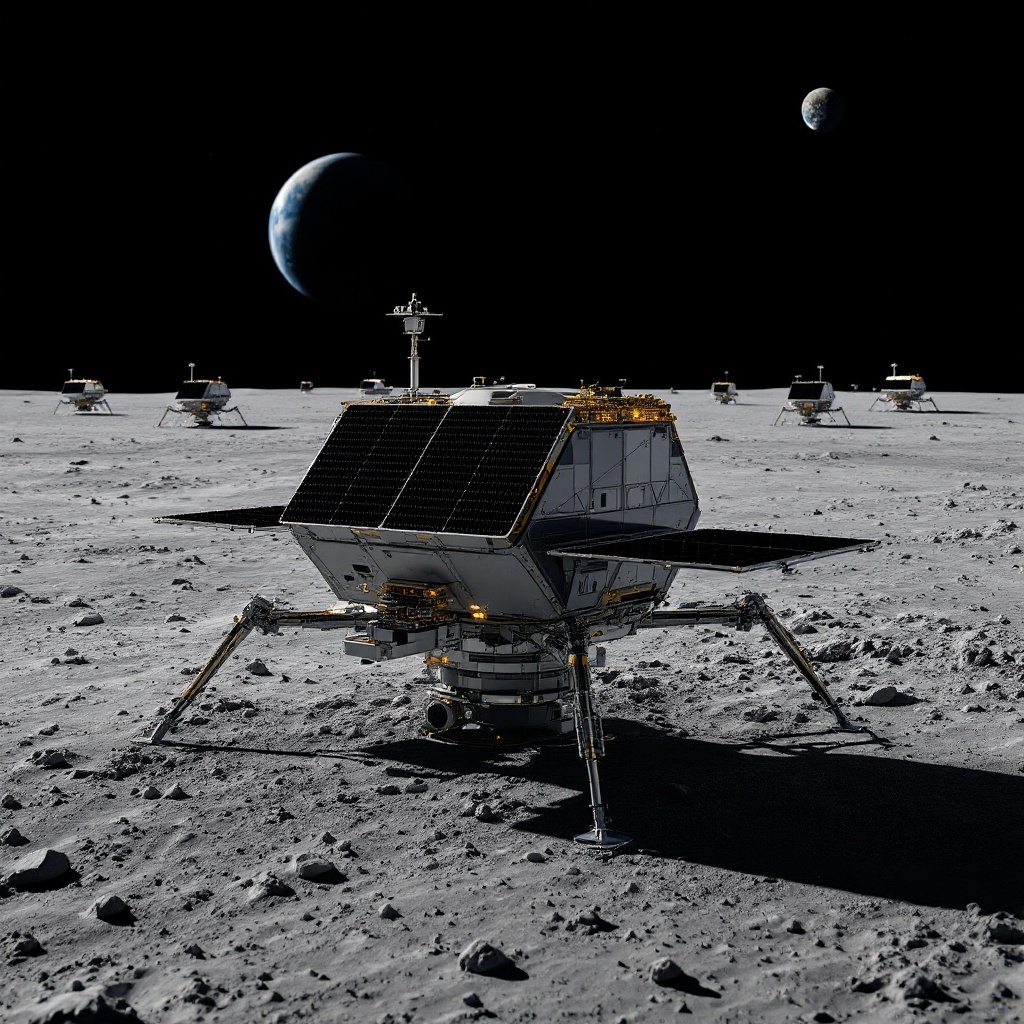 Four Commercial Landers Race Toward 2028 Cargo Deliveries for NASA’s Moon Base
