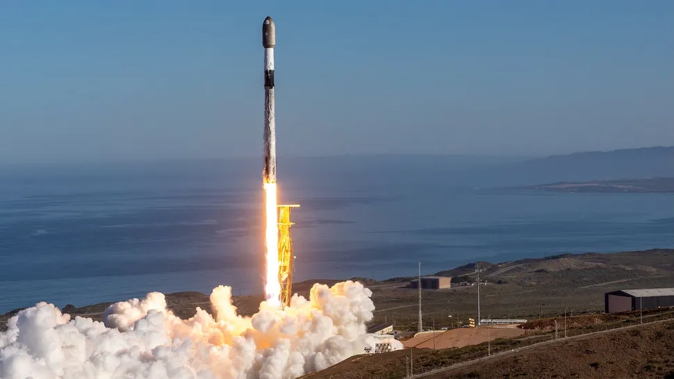 A SpaceX Falcon 9 rocket launches the classified USSF-153 mission for the U.S. Space Force from California on Sept. 10, 2026. (Image credit: SpaceX)