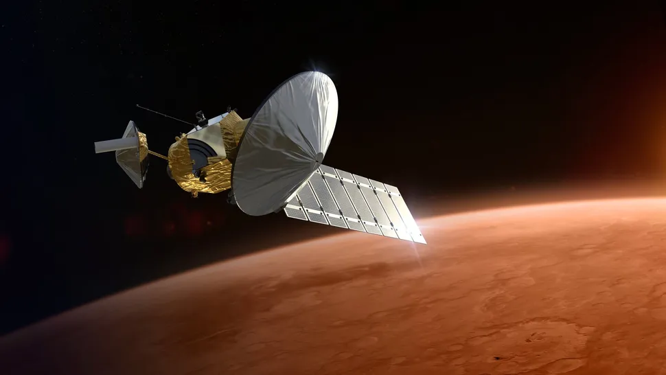 Artist's illustration of the spacecraft that Rocket Lab proposed for NASA's $700 million Mars Telecommunications Network mission, (Image credit: Rocket Lab)