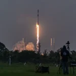 A SpaceX Falcon 9 rocket lifts off from Space Launch Complex 40 at Cape Canaveral Space Force Station during the Starlink 10-50 mission on July 5, 2026. Image: John Pisani/Spaceflight Now