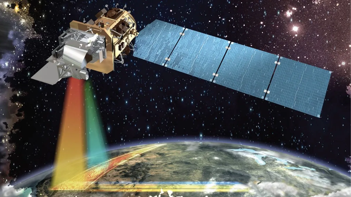 Illustration of a USGS-NASA Landsat remote-sensing satellite studying Earth. Government satellites the Landsat line were once the only craft doing such work. (Image credit: NASA)