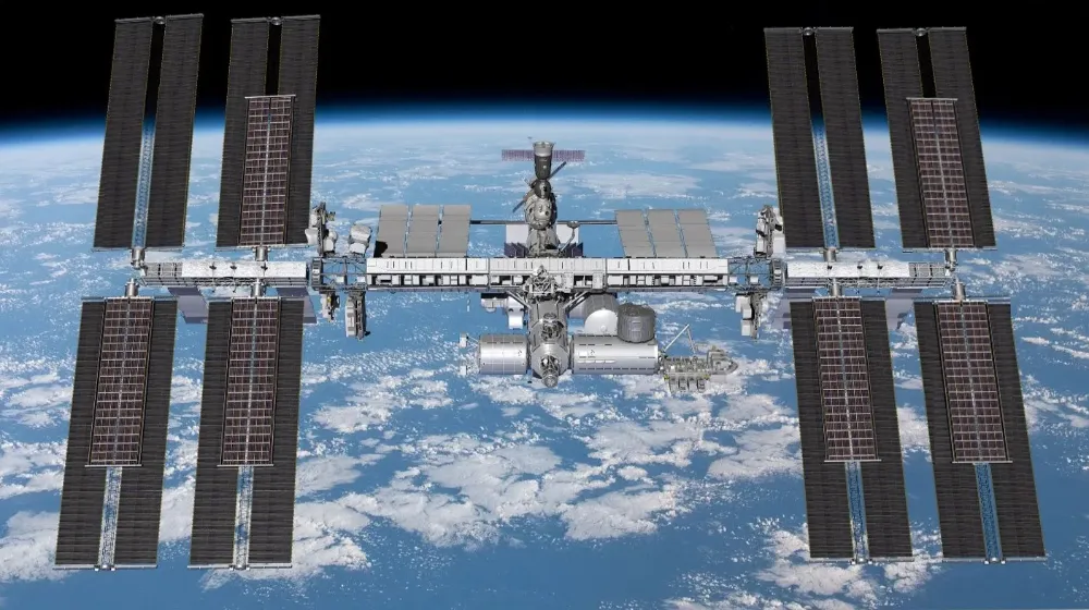 Six iROSA (International Space Station Roll-Out Solar Arrays) solar arrays in the planned configuration will augment the power drawn from the existing arrays on the International Space Station.