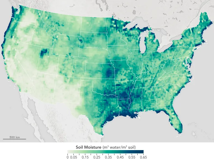 Soil Moisture in the United States (May 27-31, 2015)