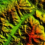 Digital elevation model (DEM) generated from ZY-3 stereo imagery